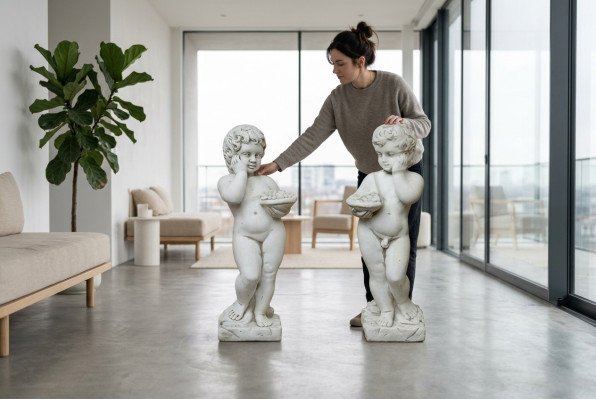 Garçon 72cm Figure Statue Figures Sculpture Statues Garden Decoration
