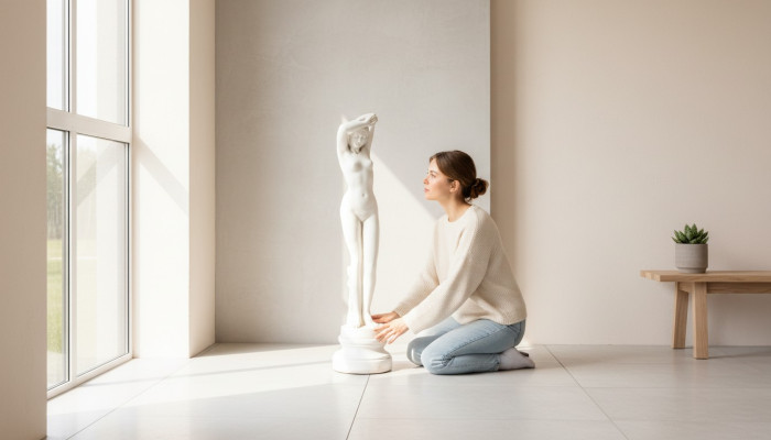 66cm figurine de design de sculpture décorative figure statue statues de jardin