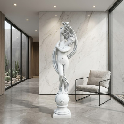Figure Statue XXL Jardin Figure Colonnes d'eau Sculpture Statues