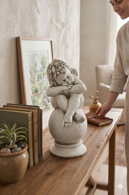 Décoration de tombe, décoration de pierre, figure d'ange, sculpture de Dieu saint.