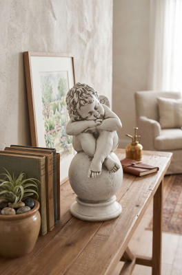 Décoration de tombe, décoration de pierre, figure d'ange, sculpture de Dieu saint.