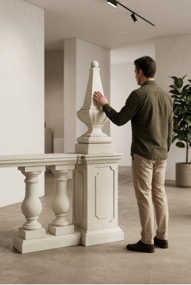 Décoration Cône Colonnes Pierre Style Antique Romain Stand Décoration