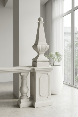 Décoration Cône Colonnes Pierre Style Antique Romain Stand Décoration