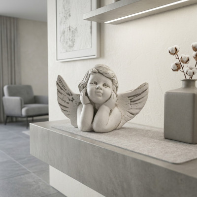 Décoration de tombe, décoration de pierre tombale, figure décorative, sculpture d'ange décoratif, Dieu saint.