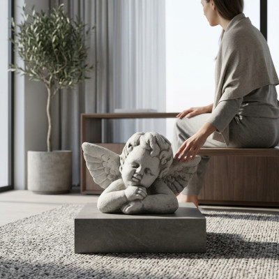 Ange Sculpture Design Figure Statue 14cm Statue de jardin Statues de jardin