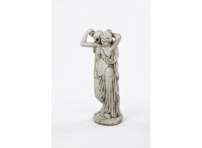 Figure de jardin "Mme Fontaine" 76cm figurine de bassin en pierre moulée