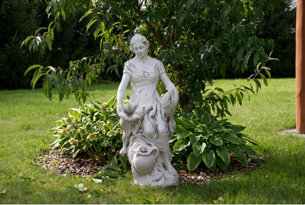 Décoration Figure Femme Jardin Designer Figures Sculpture Sculptures Blanches