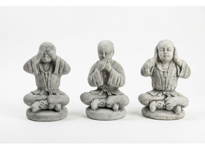 25cm Statue de figurine Shaolin Kung Fu Fighter Figures Statues décoratives blanches