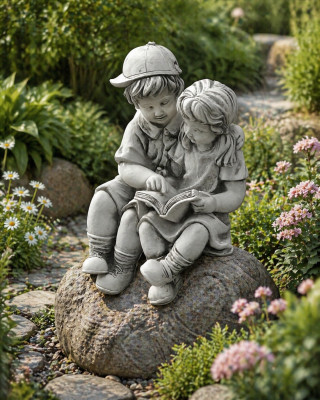 40 cm sculpture décorative statue figure design statue figures de jardin statues grises naturelles