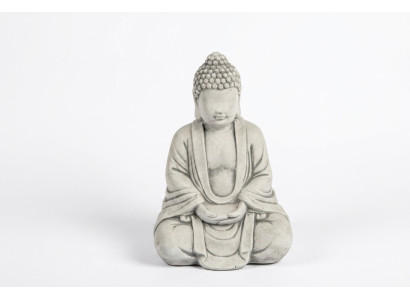 Sculpture de Bouddha en effet pierre. Grande sculpture pour jardin, figure décorative.