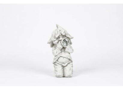 Garçon Assis Figurine Décorative Statue Figures Sculpture Statues Jardin