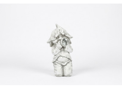 Garçon Assis Figurine Décorative Statue Figures Sculpture Statues Jardin