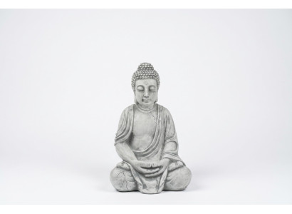 Sculpture de Bouddha en effet pierre. Grande sculpture pour jardin décoratif.