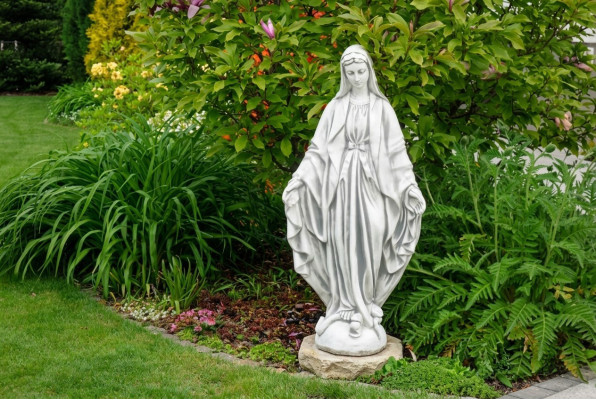 Statue de la mère Jésus Marie Tombe Sculpture Sainte Figure Décoration de jardin