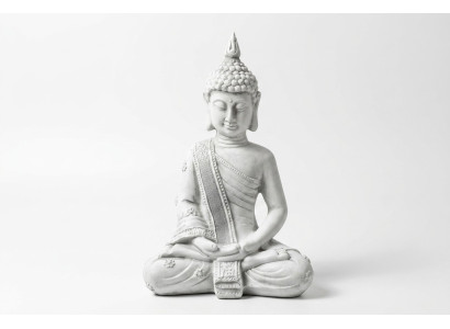 Figure décorative Sculpture de Bouddha en effet pierre. Grande sculpture pour le jardin.