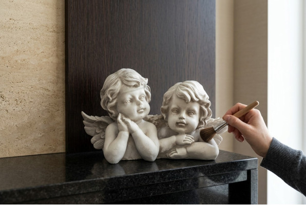 Ange gardien de la tombe Décoration funéraire Pierre de décoration Figure
