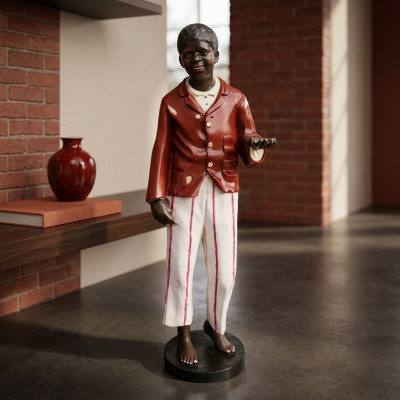 Conception Figure Noire Statue Sculpture Figurines Sculptures Décoration Décoration