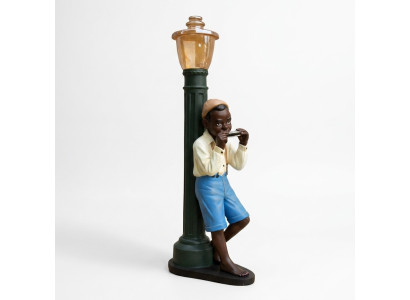 Garçon design avec harmonica Figurine Statue Sculpture Figurines Sculptures 7078 nouveau