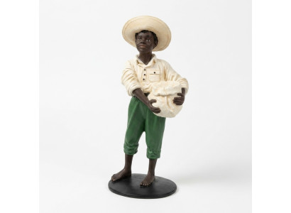 Garçon design avec sac Figurine Statue Sculpture Figures Sculptures Décoration 7088