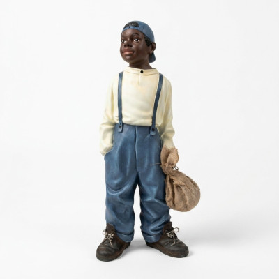 Garçon design avec sac II Figurine Statue Sculpture Figurines Sculptures Décoration 7089