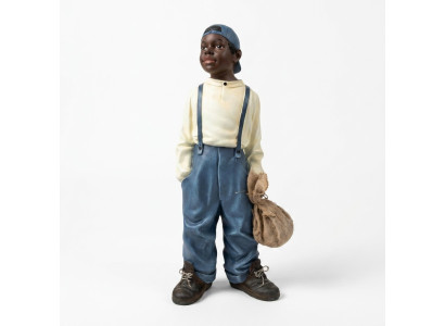 Garçon design avec sac II Figurine Statue Sculpture Figurines Sculptures Décoration 7089