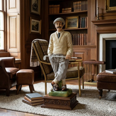 Conception statue de figure de joueur de golf sculpture figures sculptures décoration décoration 7610