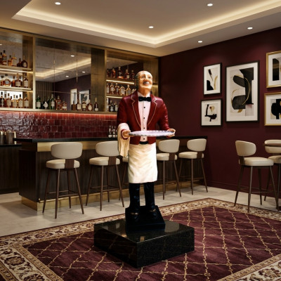 Serveur Figur Statue Sculpture Figurines Sculptures Décoration Support de service nouveau