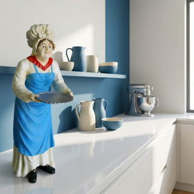Servir le Grand Stand Figure Statue Sculpture Figures Sculptures Décoration