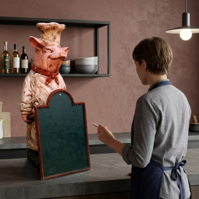 Restaurant Stand Table Steak Figure Statue Sculpture Figures Sculptures Gastro Restaurant Stand Table Steak Figure Statue Sculpture Figures Sculptures Gastro