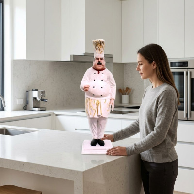 Restaurant Chef Figur Statue Skulptur Figuren Skulpturen Dekoration Dekoration 213cm