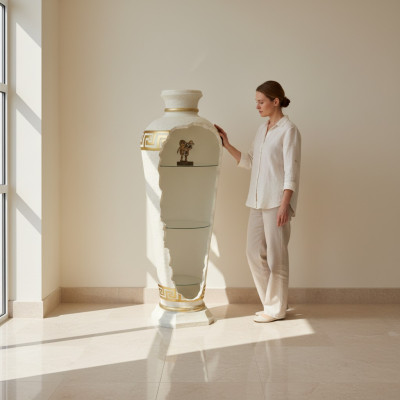 Conception Bar Vase Bar Étagère en verre Luminaire Vase Armoire Vitrines 6966 nouveau