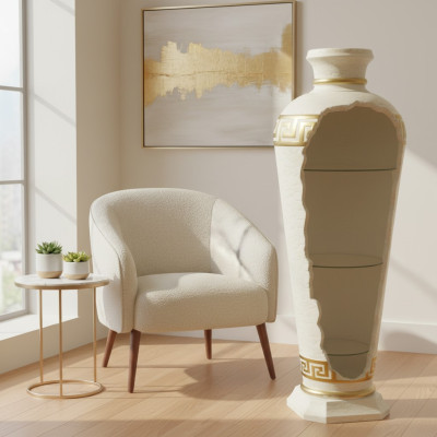 Conception Bar Vase Bar Étagère en verre Luminaire Vase Armoire Vitrines 6966 nouveau