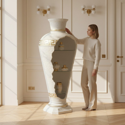 Conception Bar Vase Bar Étagère Verre Luminaire Vase Armoire Vitrines 6851 nouveau