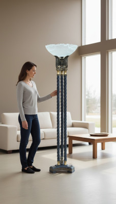 Lampe sur pied Luminaire Lampe Lampes Lumières Design Figure Sculpture 185cm nouveau