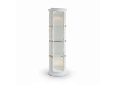 Vitrine de conception Étagère Colonne en verre Bar Vitrines Étagères Armoire Salon 1882 nouveau