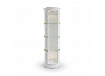 Vitrine de conception Étagère Colonne en verre Bar Vitrines Étagères Armoire Salon 1882 nouveau