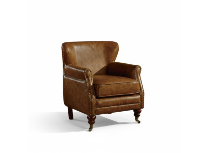 Chesterfield fauteuil à oreilles marron en cuir, ensemble canapé fauteuil en cuir, canapé en cuir neuf