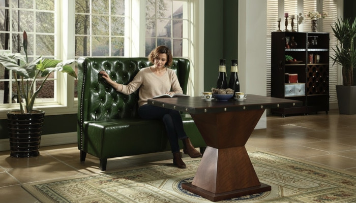 Canapé Chesterfield Pouf Banquette siège Vert Salle d'attente Salon Bureau Canapés neufs