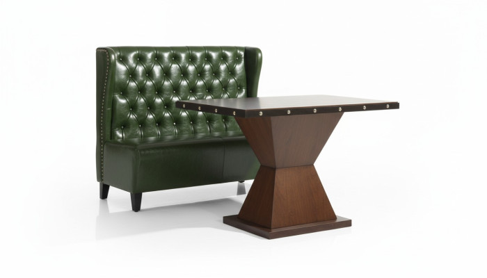 Canapé Chesterfield Pouf Banquette siège Vert Salle d'attente Salon Bureau Canapés neufs