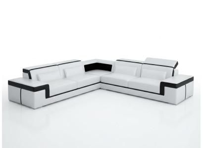 Canapé en cuir Canapé Paysage vivant Canapé d'angle Suite d'angle Design Canapé moderne G8020B