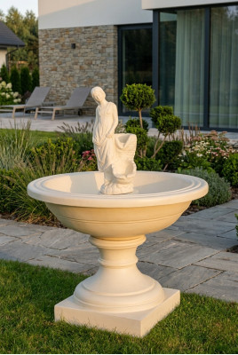 Fontaine de jardin Fontaine de bassin 136cm Fontaine en pierre Fontaine de jardin Fontaine Fontaine nouvelle