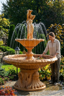 Fontaine de jardin Fontaine d'étang Fontaine 215cm Fontaine en pierre Fontaine de jardin Fontaine Fontaine nouvelle