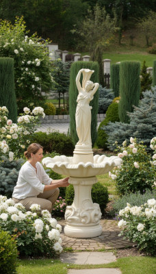 Fontaine de jardin étang fontaine 192cm fontaine de jardin en pierre fontaine jardin fontaine fontaine nouvelle