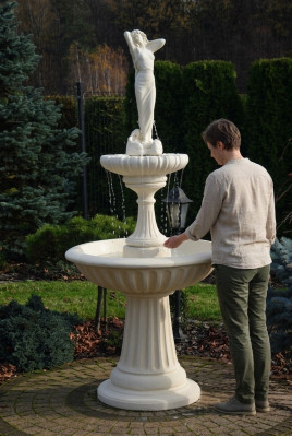 Fontaine décorative 207cm sculpture fontaine décoration fontaine de jardin étang nouveau