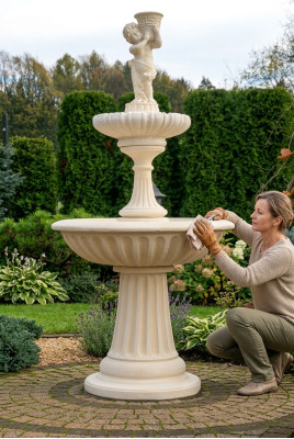 Fontaine décorative sculpture de fontaine 187cm décoration de fontaine de jardin étang nouveau