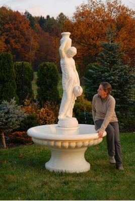 Fontaine décorative, figure de fontaine de 206 cm, décoration de fontaine de jardin, fontaine de bassin.