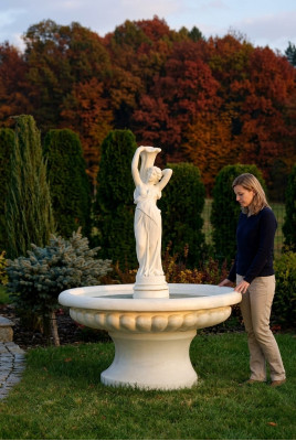 Fontaine décorative figure de fontaine 164cm décoration de fontaine jardin étang