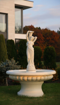 Fontaine décorative figure de fontaine 164cm décoration de fontaine jardin étang