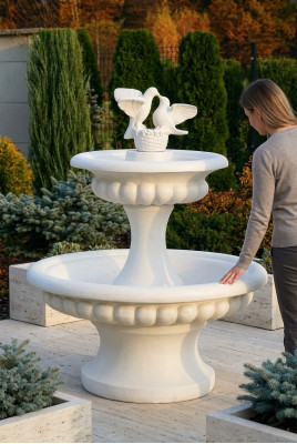 Fontaine décorative sculpture fontaine 138cm décoration de fontaine de jardin bassin nouveau