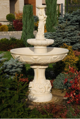 Fontaine de jardin Fontaine de bassin de jardin 165cm Fontaine en pierre Fontaine de jardin Fontaine Fontaine neuve
